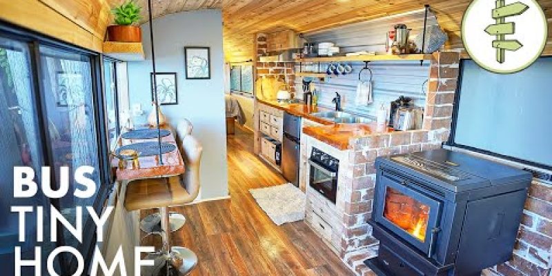 1975 Passenger Bus Converted into a Stunning Tiny Home with a View – FULL TOUR