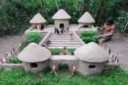 Rescue Abandoned Puppies Building Mud Dogs House With Swimming Pool