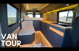 VAN TOUR | HIDDEN SHOWER | Luxury Modern Tiny Home On Wheels | VANLIFE DIY Stealth Camper Conversion